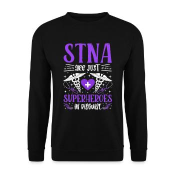 Ne sont que des super-héros - STNA State Tested Nursing - Sweat-shirt Unisexe - noir - Devant - Alina (178cm) & Michal (187cm)