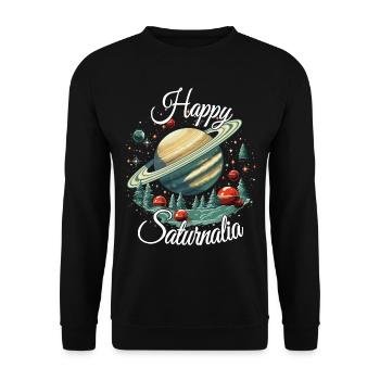 Gardez Saturne dans l’histoire de la - Sweat-shirt Unisexe - noir - Devant - Alina (178cm) & Michal (187cm)