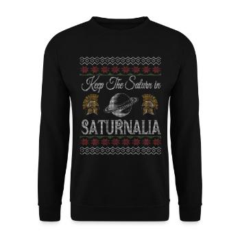 Gardez Saturne dans l’histoire de la - Sweat-shirt Unisexe - noir - Devant - Alina (178cm) & Michal (187cm)