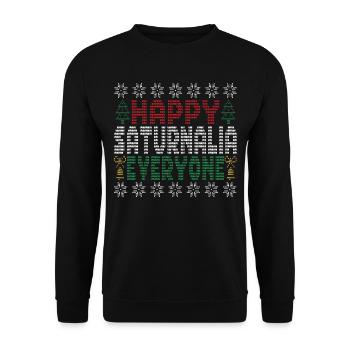 Gardez Saturne dans l’histoire de la - Sweat-shirt Unisexe - noir - Devant - Alina (178cm) & Michal (187cm)