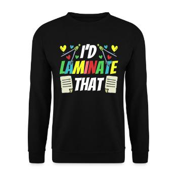 I'm laminating this paraprofessional para - Unisex Sweatshirt - black - Front - Alina (178cm) & Michal (187cm)