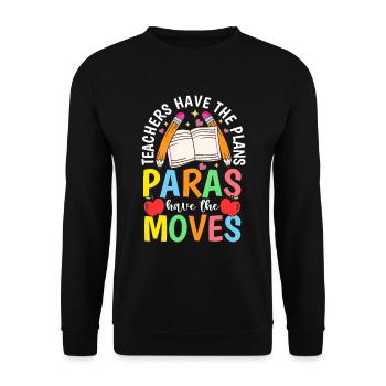 Parapro Teacher Assistant Paraprofessionales - Unisex Sweatshirt - black - Front - Alina (178cm) & Michal (187cm)
