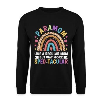 Funny Para Teacher Paraprofessional - Unisex Sweatshirt - black - Front - Alina (178cm) & Michal (187cm)