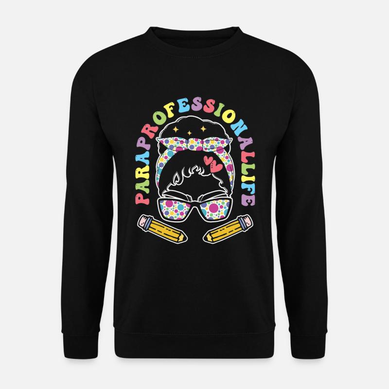Funny Para Teacher ParaprofessionAllife - Unisex Sweatshirt - black
