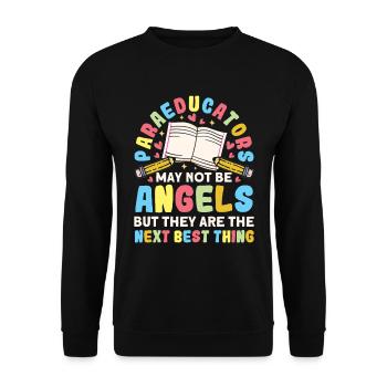 Klassenzimmer Assistent Parapro Paraprofessional - Unisex Pullover - Schwarz - Vorne - Alina (178cm) & Michal (187cm)