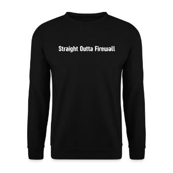 Nerd de l’ingénierie système « DORTE OFTTA Firewall » - Sweat-shirt Unisexe - noir - Devant - Alina (178cm) & Michal (187cm)