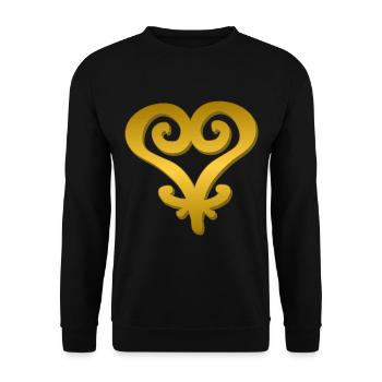 Sankofa Symbol Adinkra Ghana Black History - Unisex Sweatshirt - black - Front - Alina (178cm) & Michal (187cm)