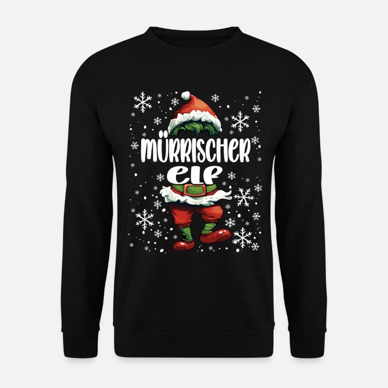 Grumpy Elf Christmas Outfit - Unisex Sweatshirt - black