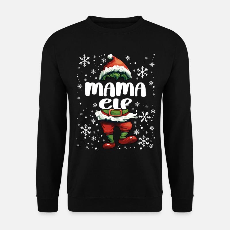 Christmas Outfit Mama Elf - Unisex Sweatshirt - black