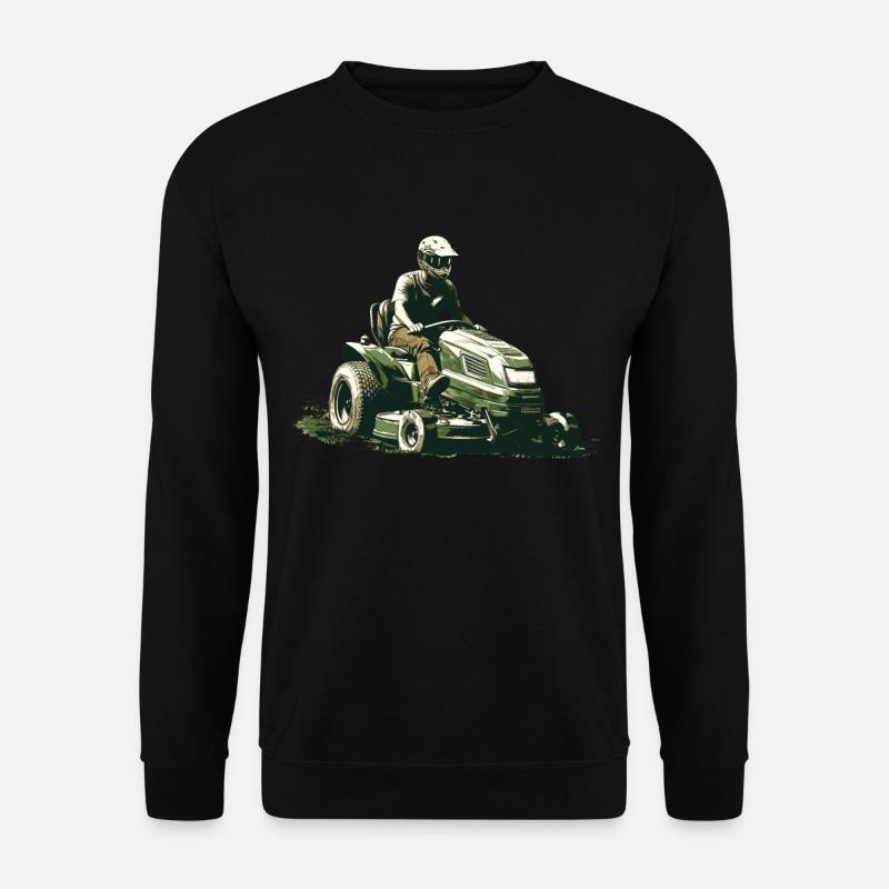 Lustiger Rasenmäher - Unisex Pullover - Schwarz