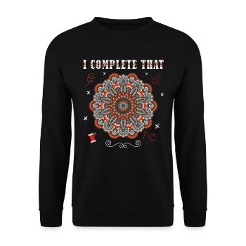 Cross-titching je complète ceci - Sweat-shirt Unisexe - noir - Devant - Alina (178cm) & Michal (187cm)
