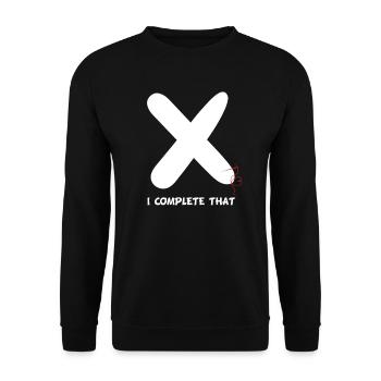 Cross-titching je complète ceci - Sweat-shirt Unisexe - noir - Devant - Alina (178cm) & Michal (187cm)