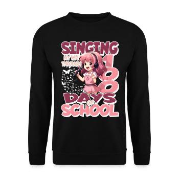 100. Tag Der Schulgesundkostüm 100 Schultage - Unisex Pullover - Schwarz - Vorne - Alina (178cm) & Michal (187cm)