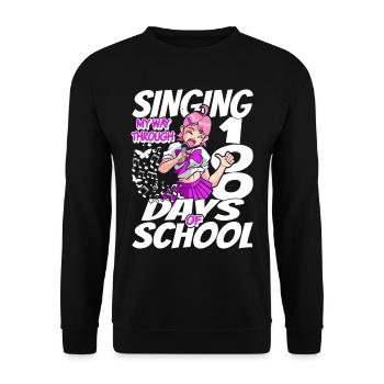 100. Tag Der Schulgesundkostüm 100 Schultage - Unisex Pullover - Schwarz - Vorne - Alina (178cm) & Michal (187cm)