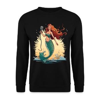 Sea Shanty Design For Loved Ones While Singing - Unisex Sweatshirt - black - Front - Alina (178cm) & Michal (187cm)