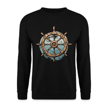 Sea Shanty Design For Loved Ones While Singing - Unisex Sweatshirt - black - Front - Alina (178cm) & Michal (187cm)