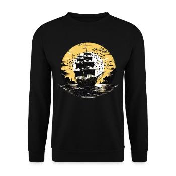 Sea Shanty Design For Loved Ones While Singing - Unisex Sweatshirt - black - Front - Alina (178cm) & Michal (187cm)