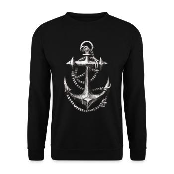 Sea Shanty Design For Loved Ones While Singing - Unisex Sweatshirt - black - Front - Alina (178cm) & Michal (187cm)