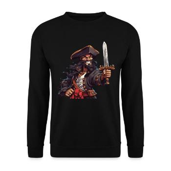 Sea Shanty Design For Loved Ones While Singing - Unisex Sweatshirt - black - Front - Alina (178cm) & Michal (187cm)