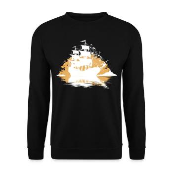 Sea Shanty Design For Loved Ones While Singing - Unisex Sweatshirt - black - Front - Alina (178cm) & Michal (187cm)
