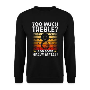 Funny Sousaphone Brass Band Player Marschband - Unisex Pullover - Schwarz - Vorne - Alina (178cm) & Michal (187cm)