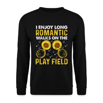 Funny Sousaphone Brass Band Player Marschband - Unisex Pullover - Schwarz - Vorne - Alina (178cm) & Michal (187cm)