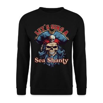 Song Sea Shanty Design for Loved Ones Singing Boots - Unisex Sweatshirt - black - Front - Alina (178cm) & Michal (187cm)