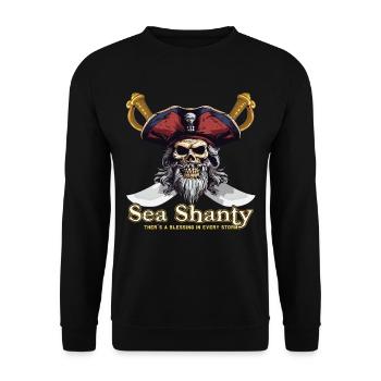 Song Sea Shanty Design for Loved Ones Singing Boots - Unisex Sweatshirt - black - Front - Alina (178cm) & Michal (187cm)
