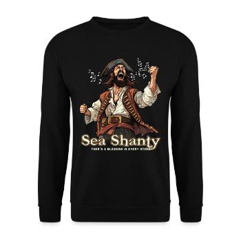Song Sea Shanty Design for Loved Ones Singing Boots - Unisex Sweatshirt - black - Front - Alina (178cm) & Michal (187cm)