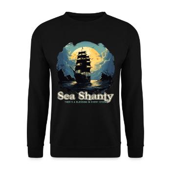 Song Sea Shanty Design for Loved Ones Singing Boots - Unisex Sweatshirt - black - Front - Alina (178cm) & Michal (187cm)