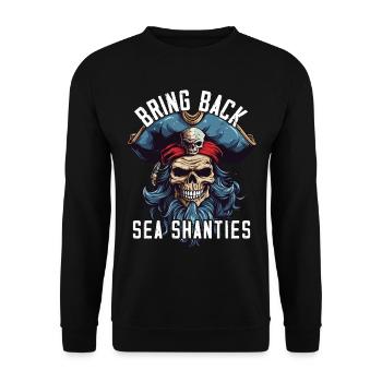 Song Sea Shanty Design for Loved Ones Singing Boots - Unisex Sweatshirt - black - Front - Alina (178cm) & Michal (187cm)