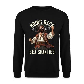 Song Sea Shanty Design for Loved Ones Singing Boots - Unisex Sweatshirt - black - Front - Alina (178cm) & Michal (187cm)