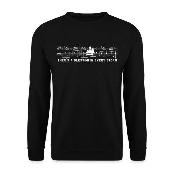 Song Sea Shanty Design for Loving Singing - Unisex Sweatshirt - black - Front - Alina (178cm) & Michal (187cm)