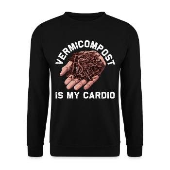 Earthworm Garden, Vermiculture Worm, Farmer Worm - Unisex Sweatshirt - black - Front - Alina (178cm) & Michal (187cm)