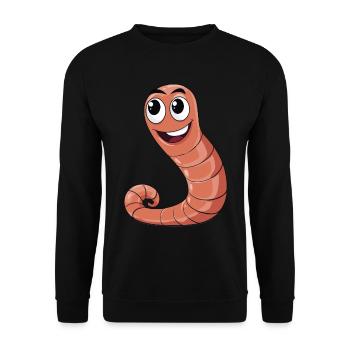 Earthworm -Worm Farmers -Worm Farm Skills - Unisex Sweatshirt - black - Front - Alina (178cm) & Michal (187cm)
