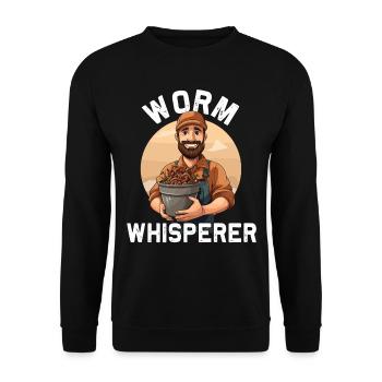 Earthworm -Worm Farmers -Worm Farm Skills - Unisex Sweatshirt - black - Front - Alina (178cm) & Michal (187cm)