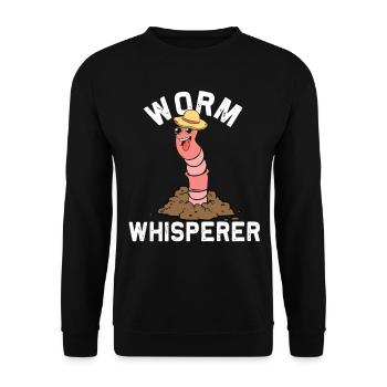 Regenwurm Vermicompost Worm Farming Composting - Unisex Pullover - Schwarz - Vorne - Alina (178cm) & Michal (187cm)