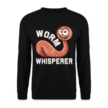Funny Earthworm Composting Worm Farmer - Unisex Sweatshirt - black - Front - Alina (178cm) & Michal (187cm)