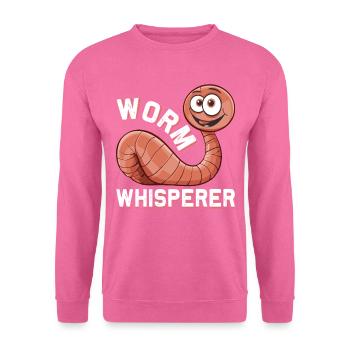 Drôle de ver de terre compostage vermifuge - Sweat-shirt Unisexe - rose - Devant