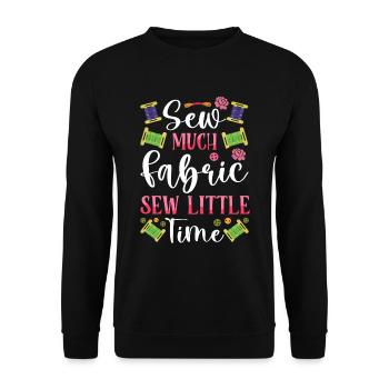 Aiguille à broder au point de croix amusant, points de croix - Sweat-shirt Unisexe - noir - Devant - Alina (178cm) & Michal (187cm)