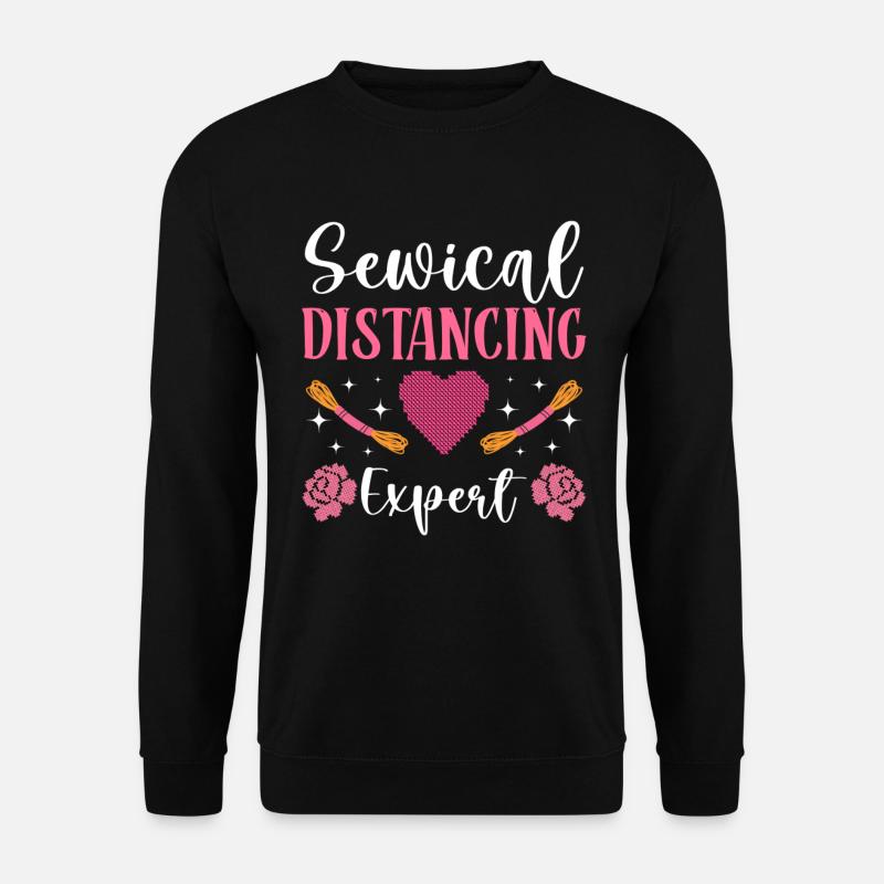 Fun cross stitch embroidery stitch - Unisex Sweatshirt - black