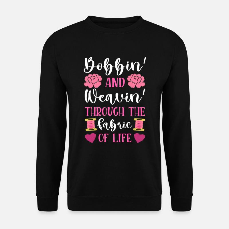 Fun Embroidery Strength Cross-Stitching - Unisex Sweatshirt - black