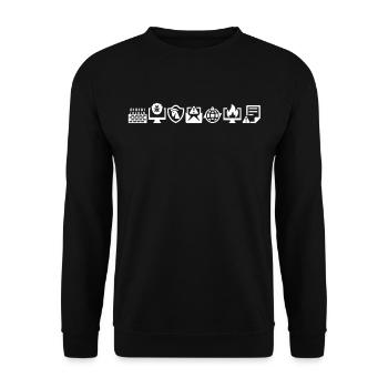 Drôle Hacker Style Hacking Amant Ordinateur - Sweat-shirt Unisexe - noir - Devant - Alina (178cm) & Michal (187cm)