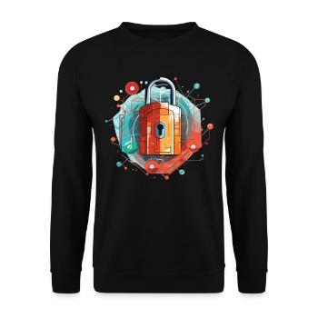 Drôle Hacker Style Hacking Amant Ordinateur - Sweat-shirt Unisexe - noir - Devant - Alina (178cm) & Michal (187cm)