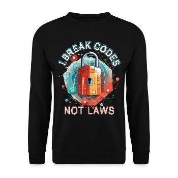 Cybersécurité Art Hacking Amateur Informatique Nerd - Sweat-shirt Unisexe - noir - Devant - Alina (178cm) & Michal (187cm)