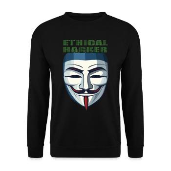 Ethical Hacking Analyst Ethical - Unisex Sweatshirt - black - Front - Alina (178cm) & Michal (187cm)