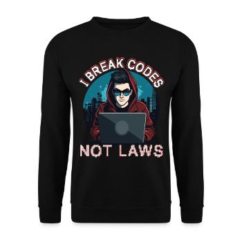Ethical Hacking Analyst Ethical - Unisex Sweatshirt - black - Front - Alina (178cm) & Michal (187cm)