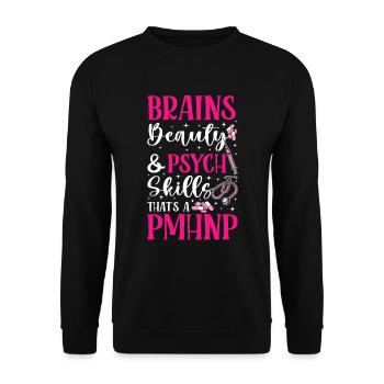 Soins infirmiers psychiatriquesPsychiatrique - Sweat-shirt Unisexe - noir - Devant - Alina (178cm) & Michal (187cm)