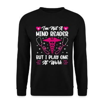 Drôle Psychiatrique - Sweat-shirt Unisexe - noir - Devant - Alina (178cm) & Michal (187cm)