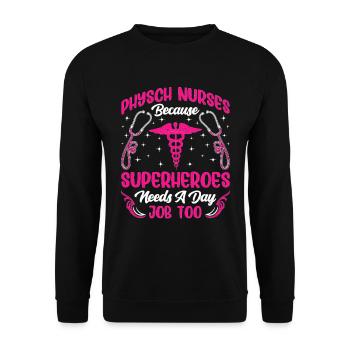 Drôle Psychiatrique - Sweat-shirt Unisexe - noir - Devant - Alina (178cm) & Michal (187cm)